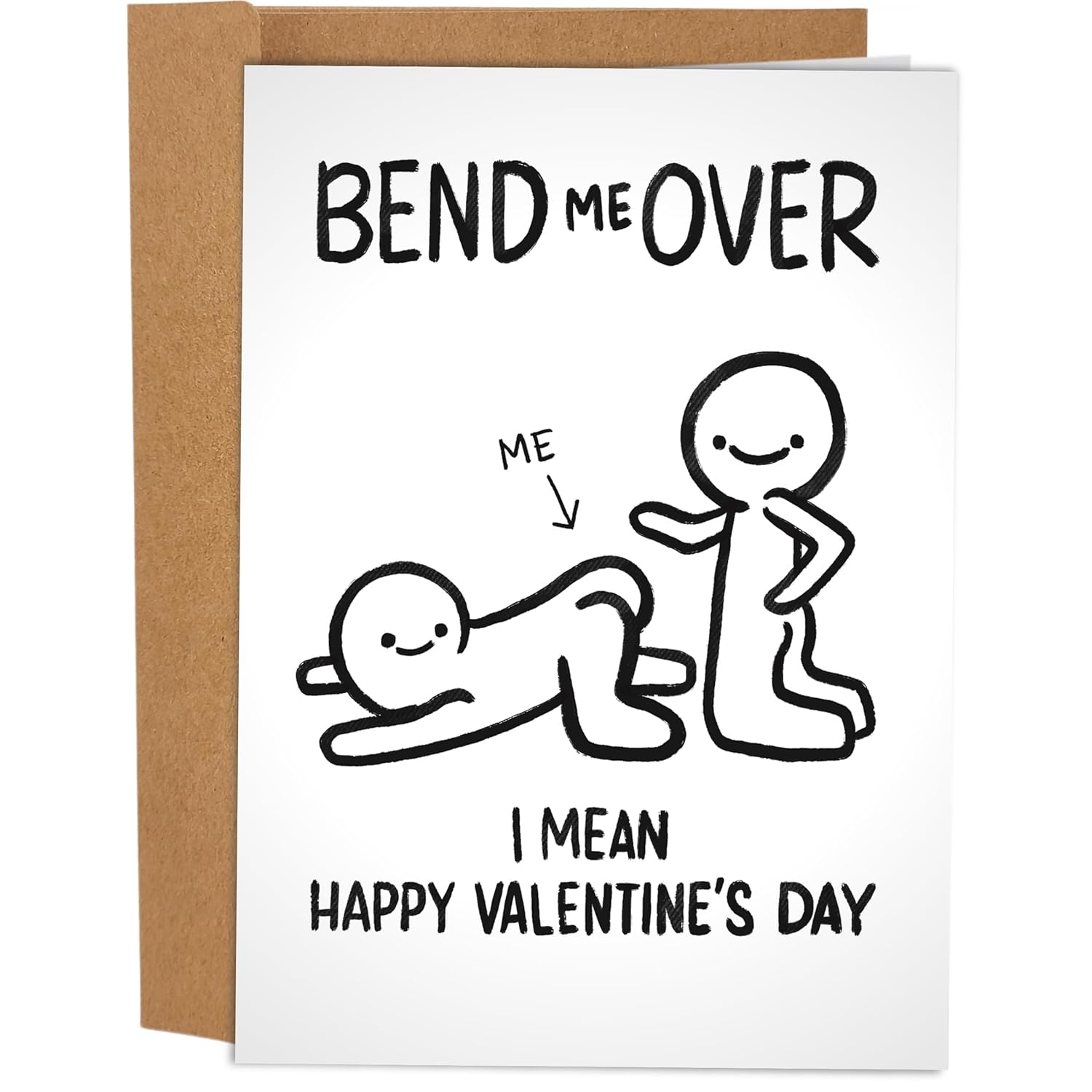 Funny Valentine'S Day Card For Him - Funny Anniversary Cards For Husband Wife - Naughty Dirty Inappropriate Birthday Card For Boyfriend - Bend Me Over Card
