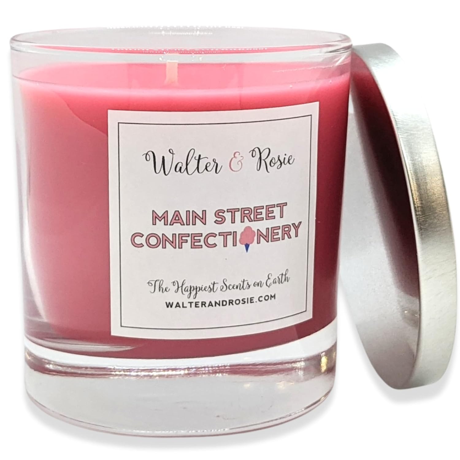 - Main Street Confectionery Candle 11 Oz - Burns Up To 40 Hrs - Highly Fragrant - Long Lasting - Reusable Glass Jar - Handmade Candle - Theme Park Inspired