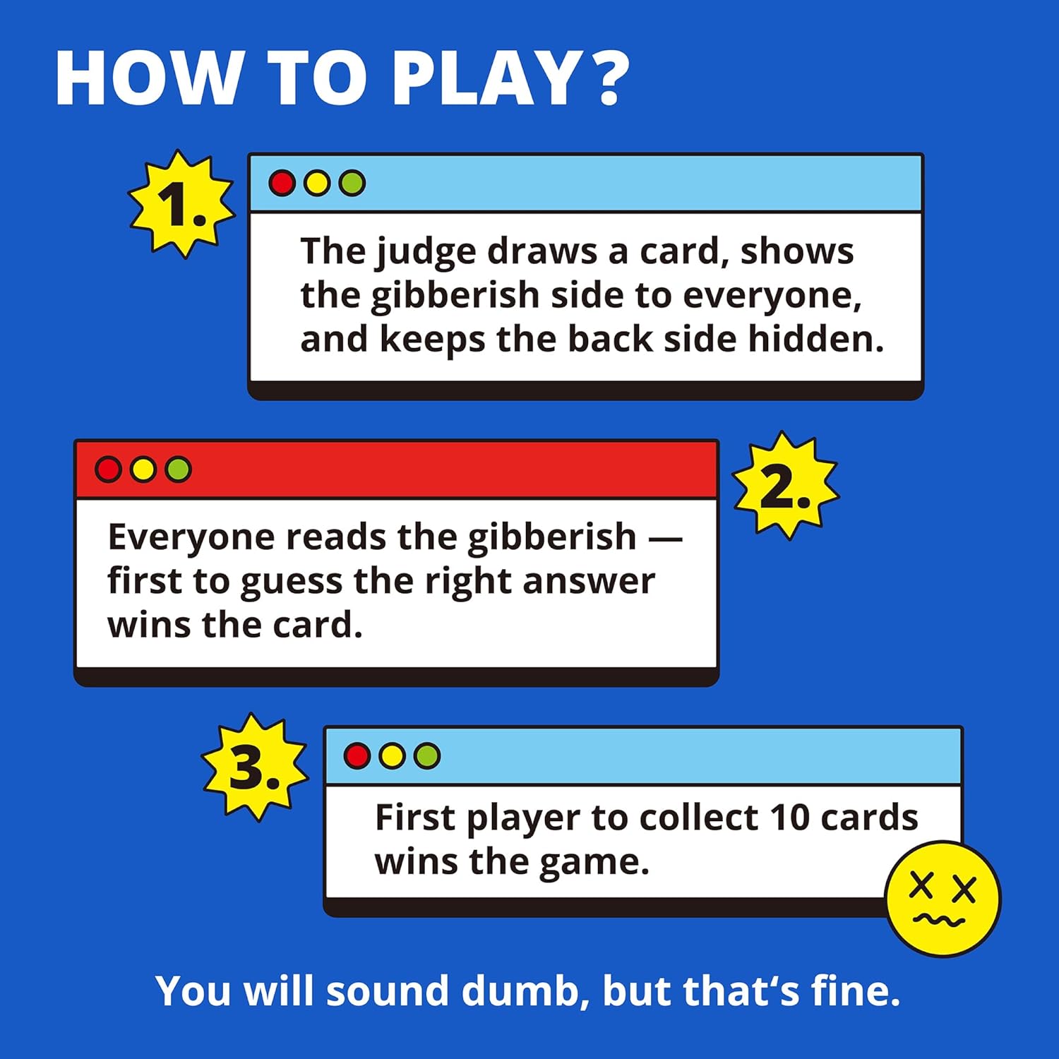 Party Game For Gibberish Guessing, A Funny Word Guessing Card Game For Teens & 17+, Great Funny Gift For Friends, Couples & Party Game Nights, Human Language Not Found