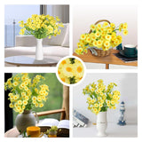 Artificial Daisy Flowers 8-Pack Fake Chamomile Bouquet - Realistic Floral Home Decor For Living Room, Bedroom, Wedding Silk Lifelike Flowers(Long Yellow)