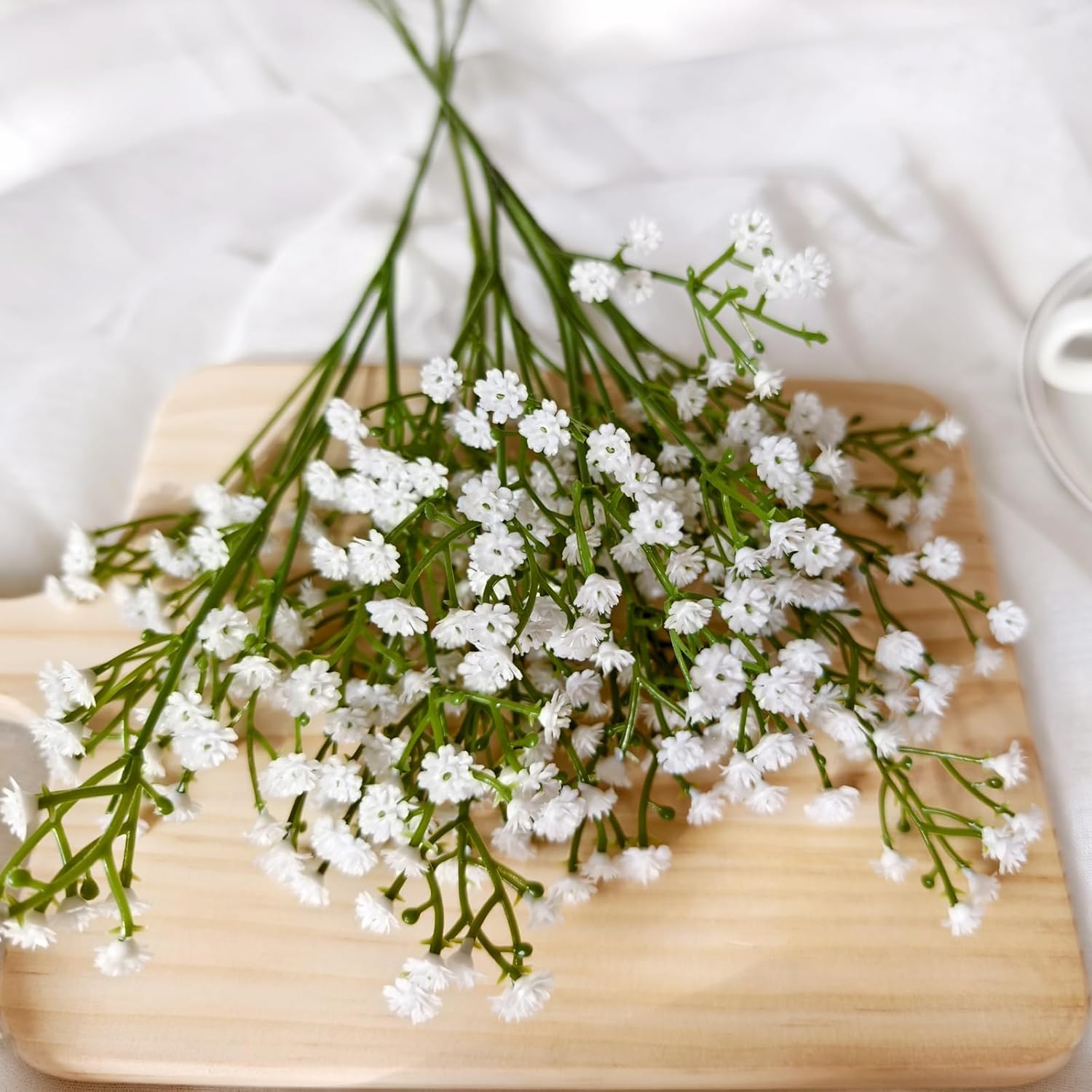36 Pcs Babys Breath Artificial Flowers, Baby Breath Flowers Artificial Bulk Long Stem Fake Babies Breath Faux Gypsophila White Flowers Artificial For Decoration Wedding Decor