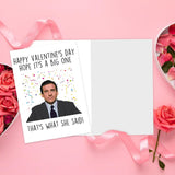 Sweet The Office Michael Scott Themed Valentine'S Day Card For Tv Show Fans, Friends, Funny Vlantines Day Gifts For Women Men