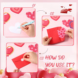 120 Sets Blank Valentine Cards Bulk With Envelopes Red Pink Heart Shaped Cutout Diy Greeting Cards For Valentine'S Day And Anniversary, 8 Colors, 3.54 X 3.54 Inches