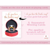 Bridal Shower Games 40 Raffle Cards, Do You Have The Bride’S Ring Funny Emoji Scratch Off Lottery Tickets, 5 Winners, Wedding Shower, Engagement Or Bachelorette Party, Rose Gold Foil