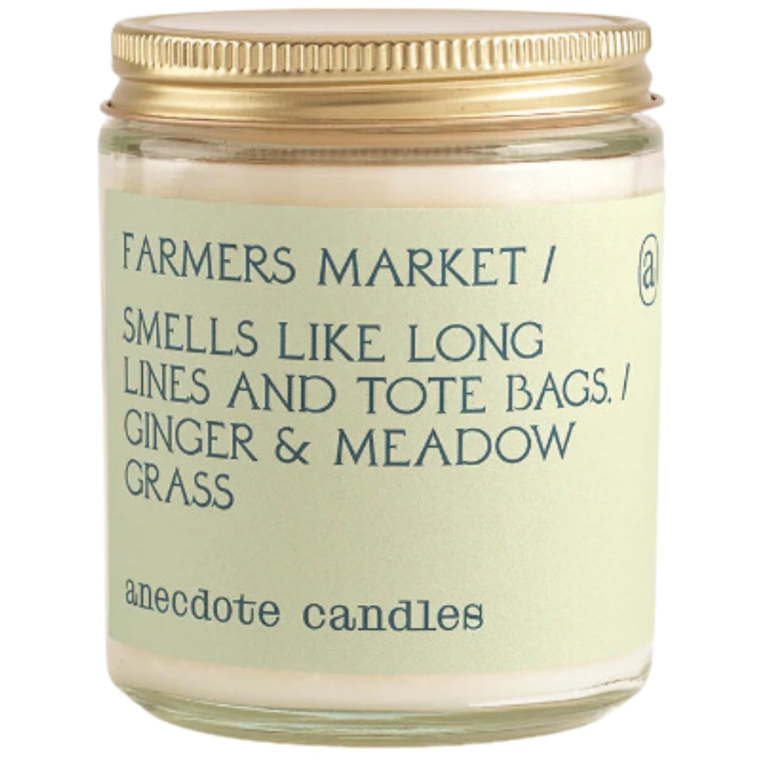 'Farmer'S Market' Coconut Soy Wax Candle | Premium Hand Poured & Long Burning | Ginger & Meadow Grass Scent | Phthalate-Free | For Home, Office, Gift - 7.8 Oz