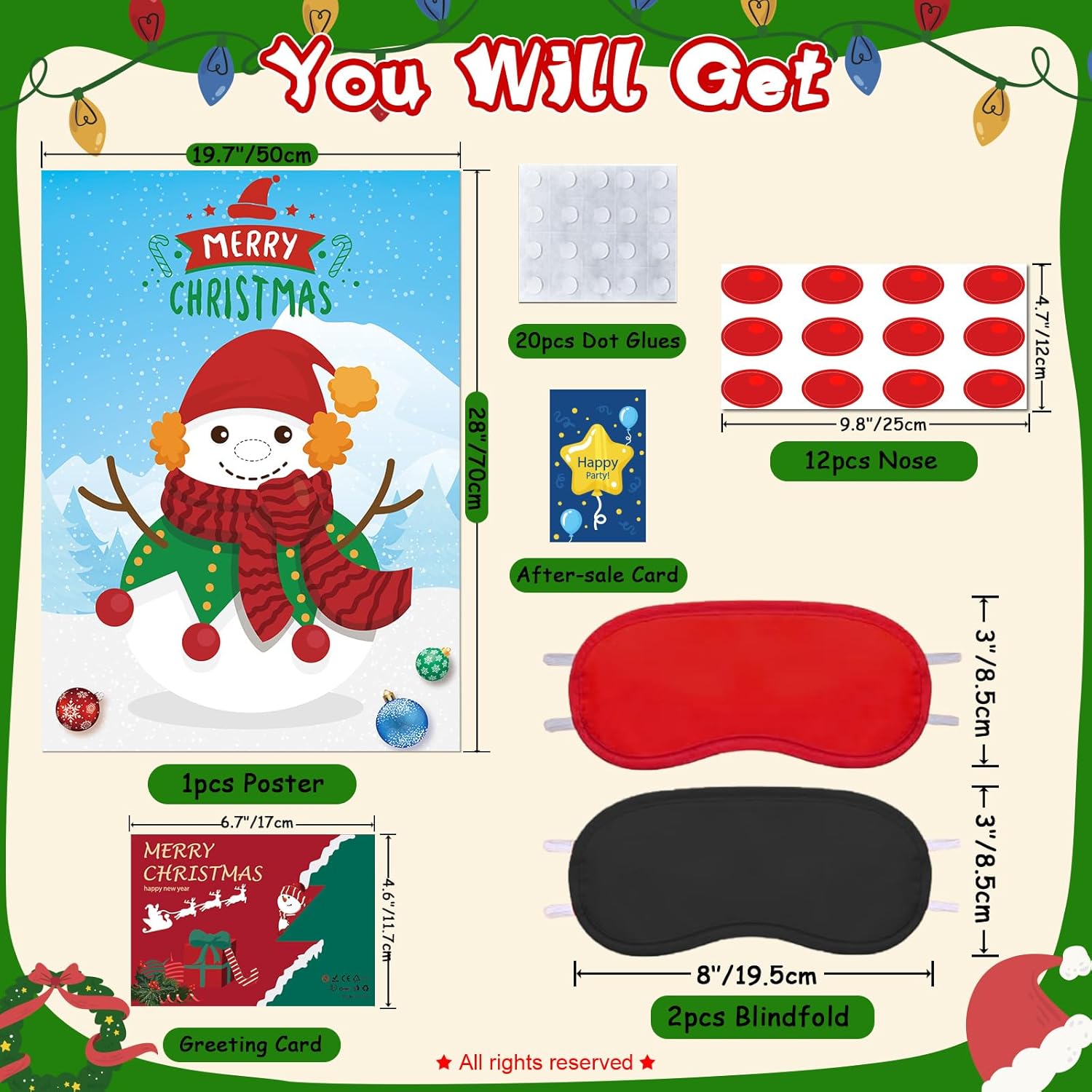 Christmas Games, Pin The Nose On The Snowman Christmas Party Games For Families Activities, Christmas Stickers For Kids Adults Christmas Party Decorations Gifts Supplies