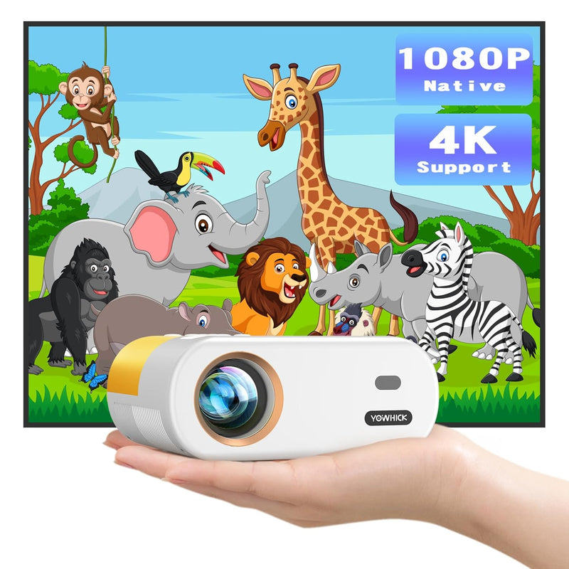 Mini Projector For Iphone, Native 1080P Hd Projector, Portable Projector, Movi