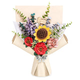 Wooden Flower Bouquet Building Set Craft Kit 3D Puzzles For Adults,Artificial Flower Botanical Collection,Mothers Day/Valentine'S Day/Christmas/Birthday Gift For Women/Mom-Tw01H