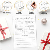Baby Predictions For Baby Shower Advice Cards - Modern Minimal Baby Shower Games - Fun Gender Reveal Games For Boys & Girls - 20 Cards