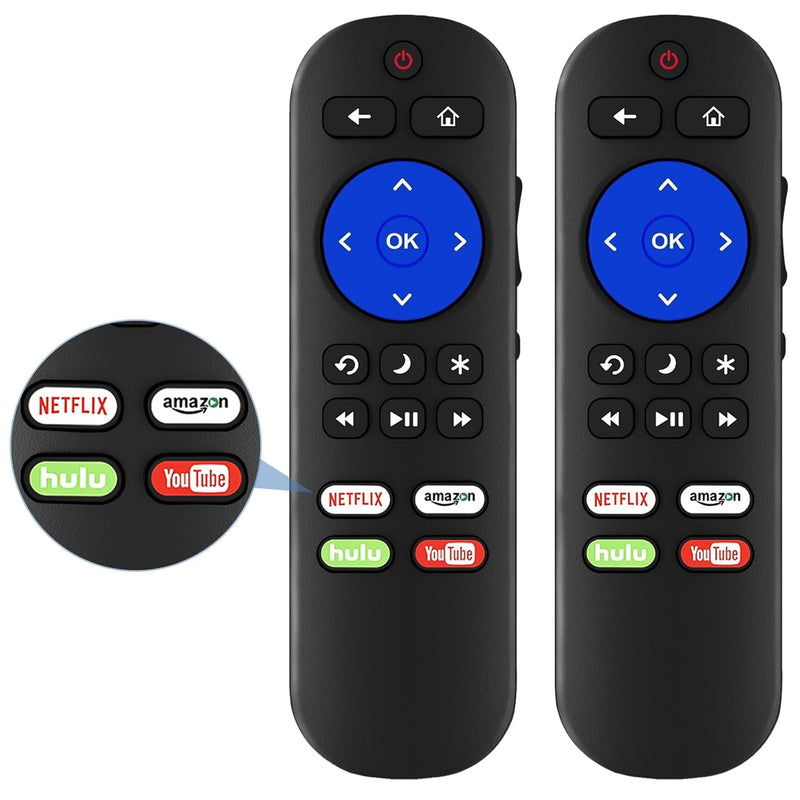 Replacement For All Roku Tv Remote, Universal For Hisense Roku/Tcl Roku/Onn Ro