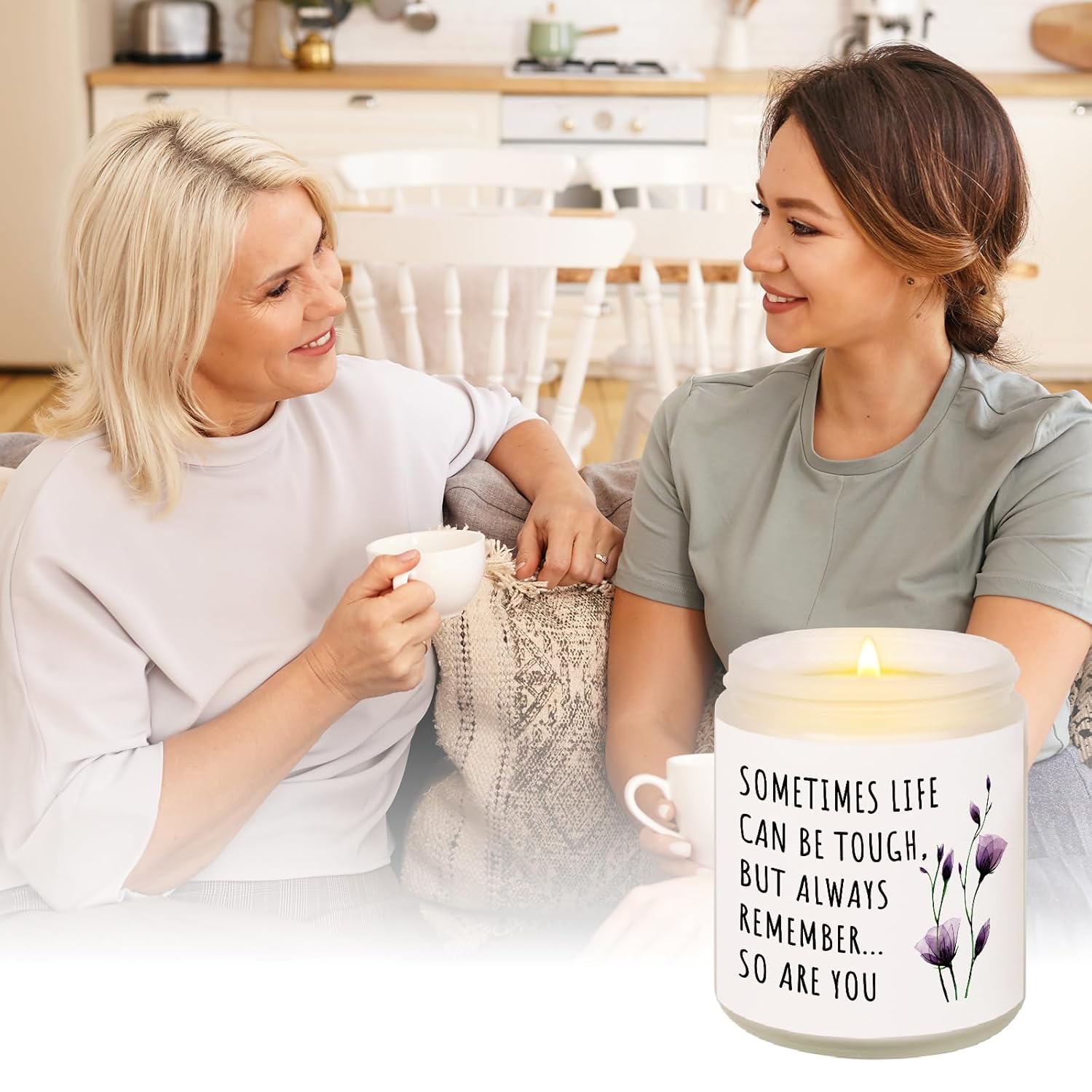 Get Well Gifts For Women, Inspirational Candle 7Oz, Cancer Care Gifts For Women, Sympathy Gift, Cheer Up, Comfort, Surgery Recover, Encouragement Lavender Scented Handmade Candle
