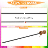 Mahl Stick For Steadying Painter Hand 32.7 Inch Aluminum Alloy Drawing Tool Artist'S Painter'S Hand Rest Tool With Artificial Leather For Painting Art Watercolor Oil Paint Sketching Supplies
