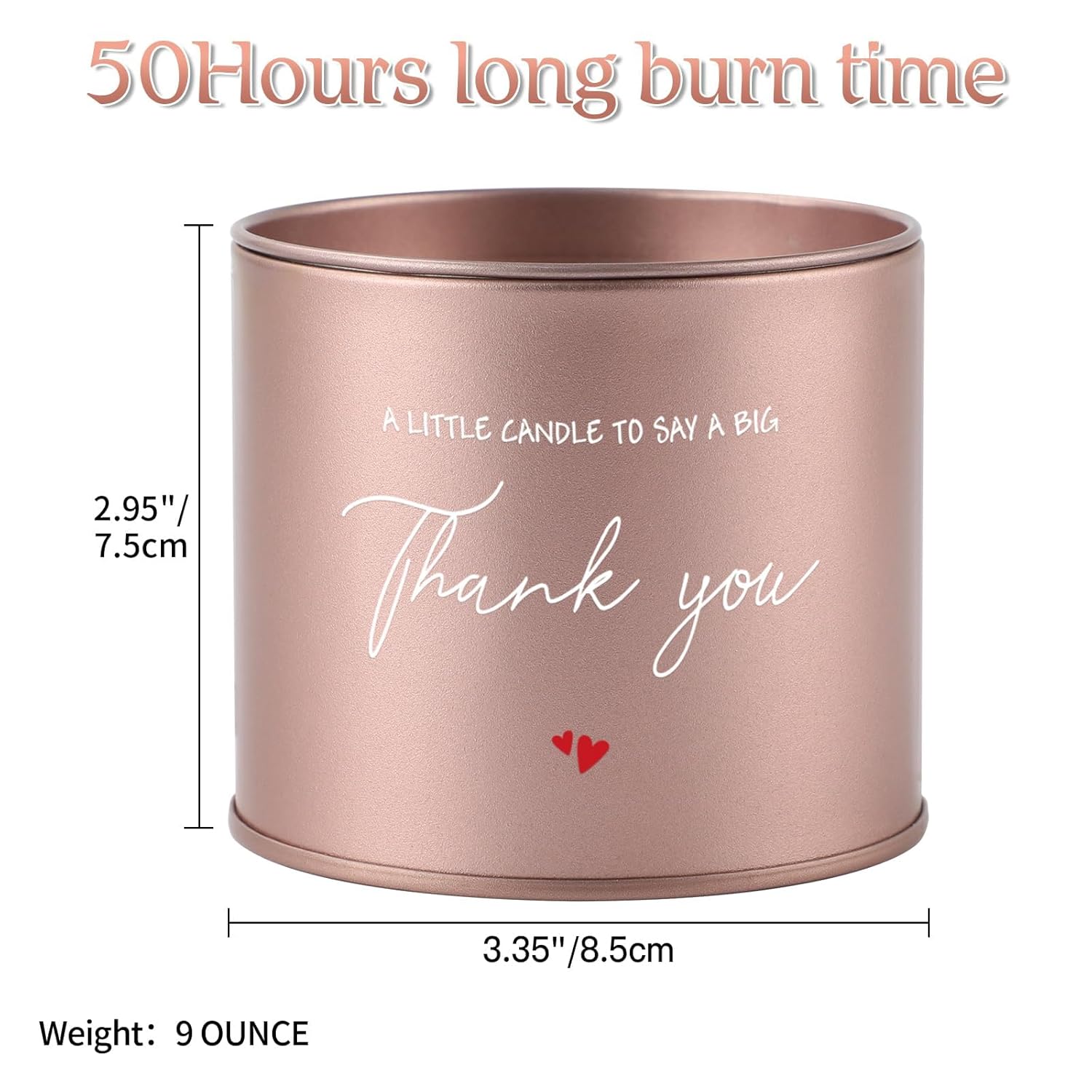 Candle Gifts Thank You Gifts For Women Men, 9Oz Lavender Thank You Candle For Teachers, Coaches, Pastors, Coworkers, Nurse, Boss, Appreciation Gift For Baby Shower, Wedding