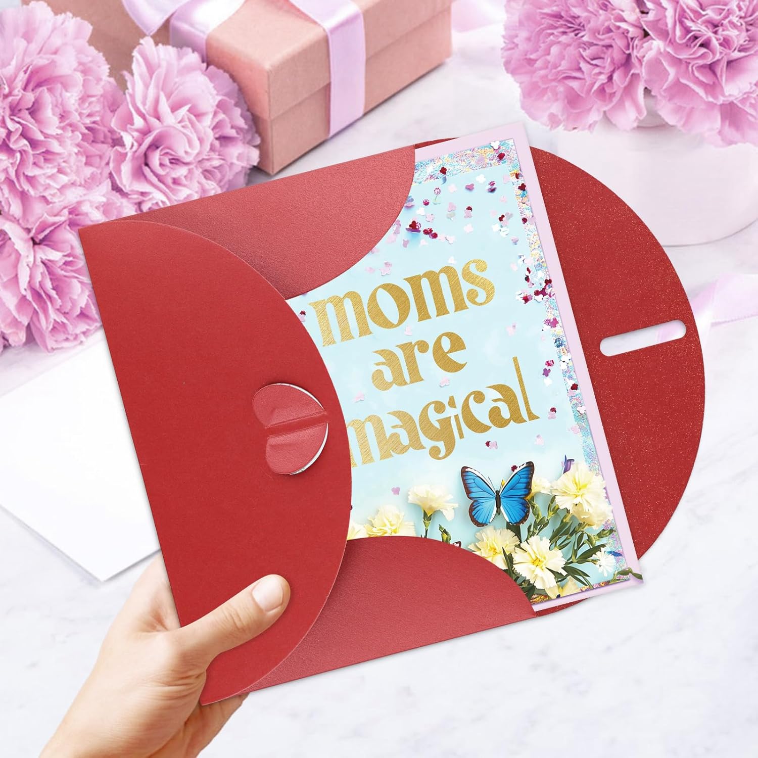 Mothers Day Card Gifts - Makes A Great Mothers Day Gift For Mom,Grandma, Sister, Wife Or Other Important Woman In Your Life - Moms Are Magical