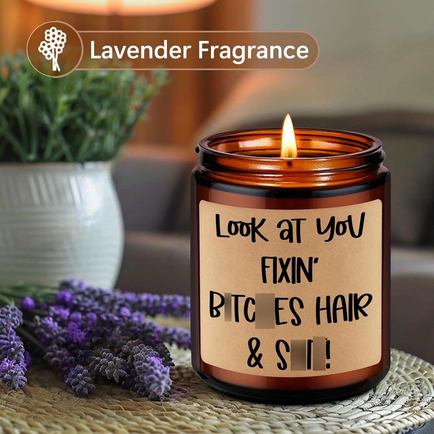 Hairstylist Candle - Hairdresser Gifts, Hair Stylist Gifts For Women, Men - Hair Salon Decor, Cosmetology Graduation Ideas - Funny Valentines, Birthday Presents For Hair Dresser, Barber, Student