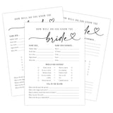 How Well Do You Know The Bride Bridal Shower Game, Fun Wedding Shower Games And Activities, Would She Rather, 50 Count