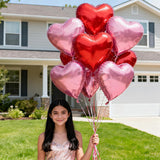 Pink Red Heart Balloons 12 Pcs Red Light Pink Heart Shaped Balloons 18 Inch Heart Foil Balloons Valentine Love Helium Balloon For Birthday Wedding Anniversary Engagement Party Decorations