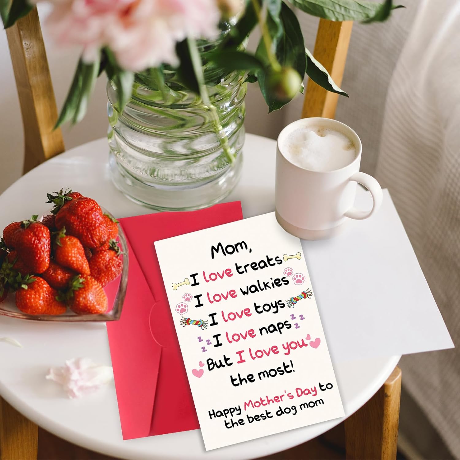 Funny Dog Mom Mothers Day Gifts, Happy Mothers Day Cards For Best Dog Mom