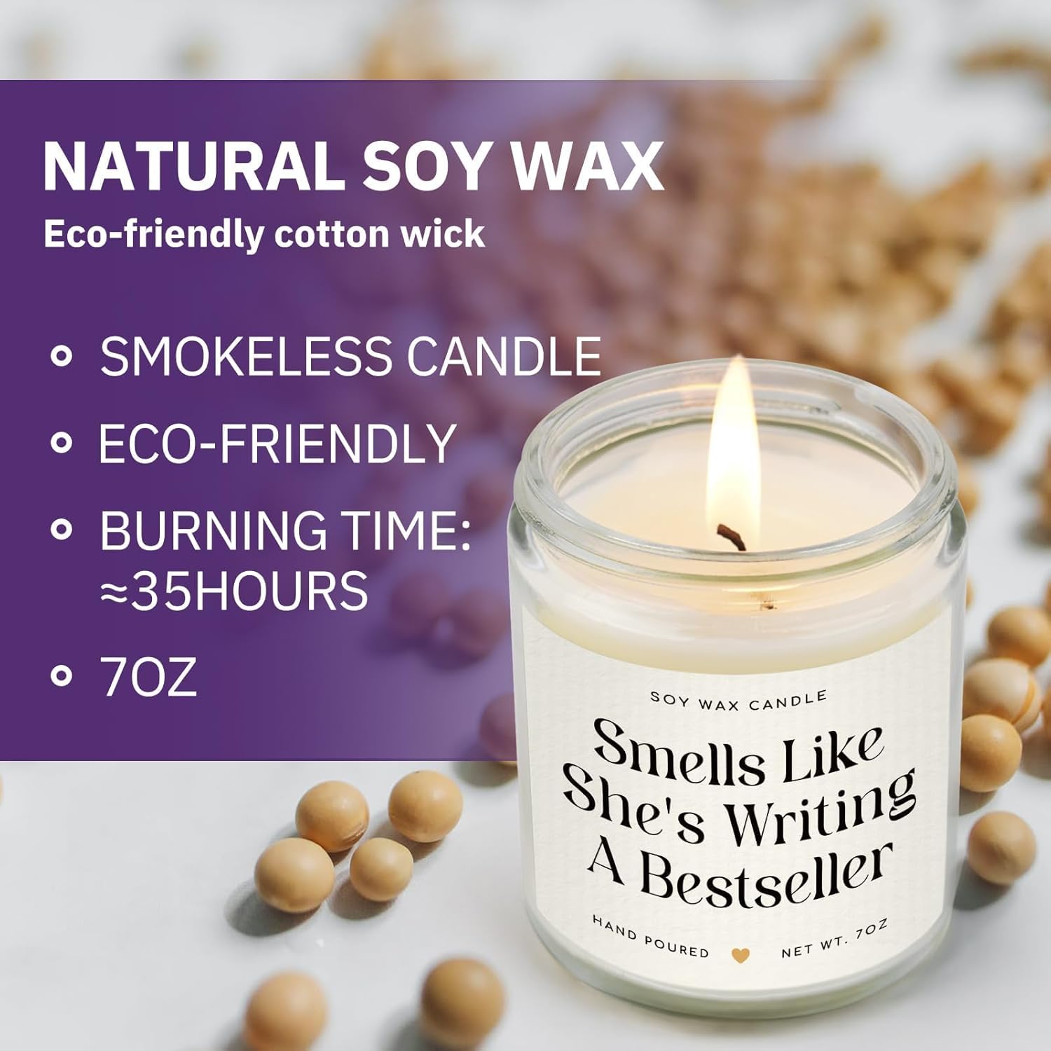 Writer Gifts For Women - Creative Future Author Gifts For Writers, Cool Presents For Book Novelist Screenwriter Writing Enthusiasts Author Inspiration Lavender Scented Soy Wax Candles 7Oz?