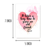 It Takes A Long Time To Grow An Old Friend Card. Friendship Card. Bff Valentines Day Card - Happy Valentines Day Card - Heart Card