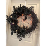 Black Roses Artificial Flowers, 30Pcs Glitter Roses Artificial Roses With Stems For Crafts Wedding Bouquet Party Home Decor(Black)