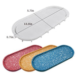 Large Oval Rolling Tray Mold - 13In Silicone Tray Molds With Edges For Epoxy Resin Craft & Home Decor
