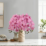 40.16" Pink Orchid Artificial Flowers 5Pcs Fake Silk Orchids Faux Orchid Stems Phalaenopsis Branches For Tall Vase For Bridal Shower Home Party Wedding Decoration (Pink)