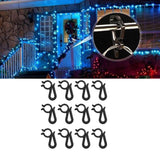 Reusable Christmas Light Clips, Hardware Hooks Gutter Light Clips Outdoor For Party Festival Christmas 120 Pcs (Black)