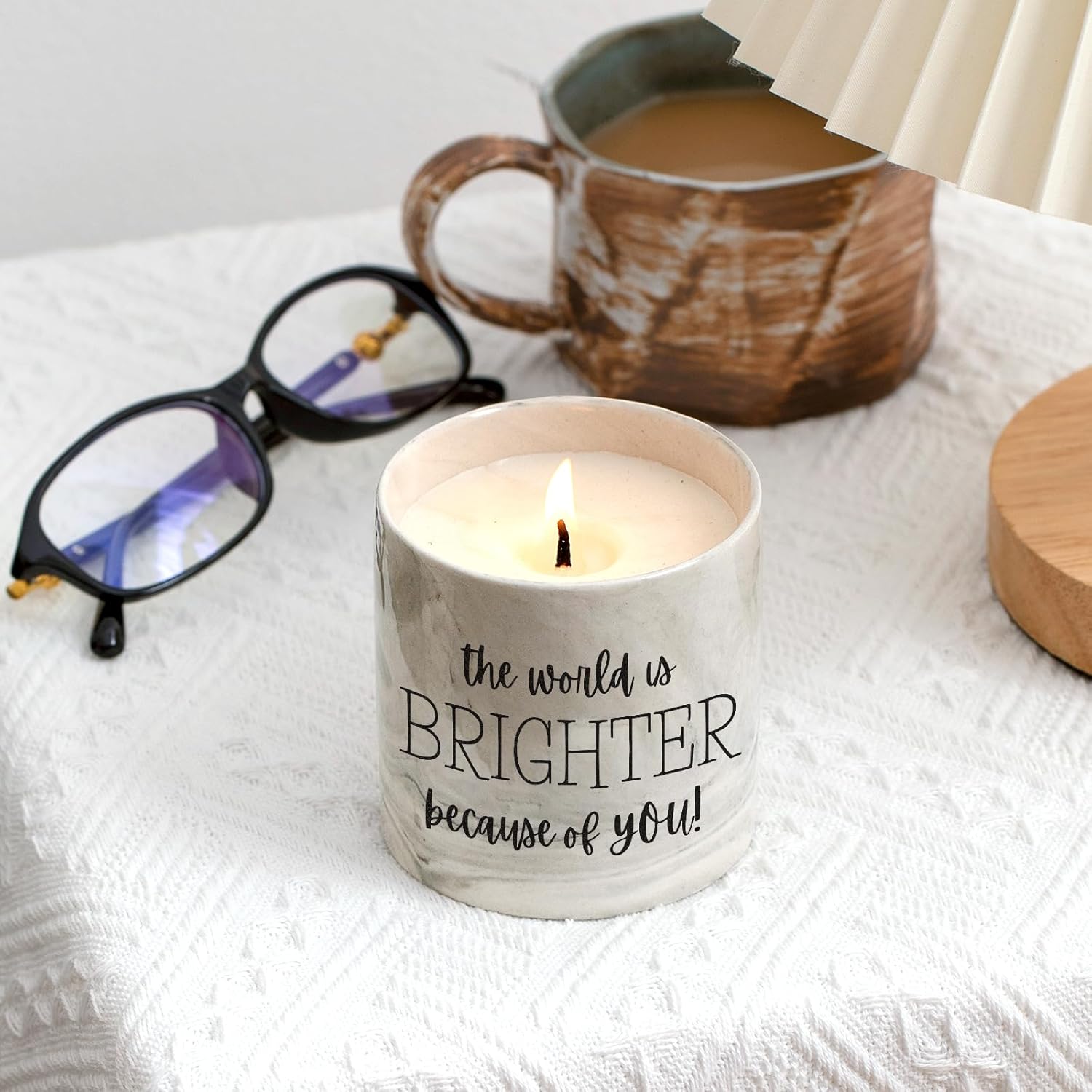 Friendship Lavender Candle - Thank You Gift For Women, Moms, Best Friends & Teachers - 6 Oz Inspirational Lavender Candle Jar