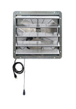Ilg8Sf20V-T 20 Inch Shutter Exhaust Attic Garage Grow, Ventilation Fan With 3 Speed Thermostat 6 Foot Long 3 Plugs Cord, 20" - Variable, 3368 Cfm, 5000 Sqf Coverage Area, Silver