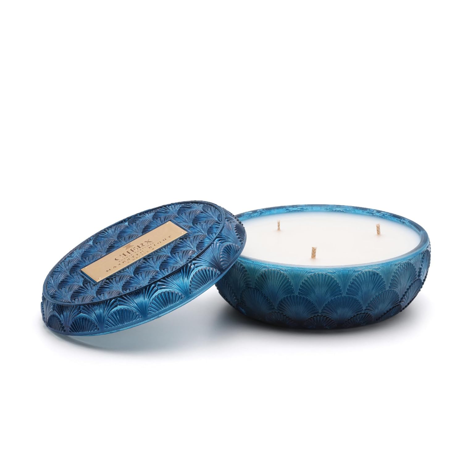 Anatoli Oriental Glass Bowl Candle - Soy Scented, 25 Hours Burn Time, Cognac, Cinnamon, Tonka Bean, Oak Fragrance - Fall Home Decor (Bowl, Majestic Night)
