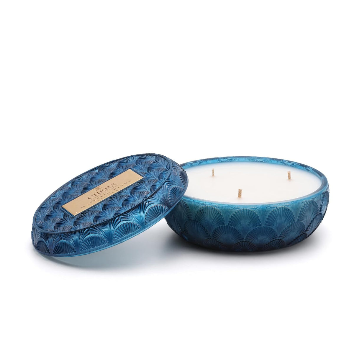 Anatoli Oriental Glass Bowl Candle - Soy Scented, 25 Hours Burn Time, Cognac, Cinnamon, Tonka Bean, Oak Fragrance - Fall Home Decor (Bowl, Majestic Night)