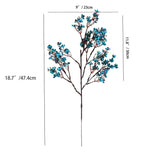 Teal Silk Baby’S Breath Flowers – 6 Bundles, 18.7" Faux Florals With Flexible Stems For New Year And Valentine'S Day Elegant Home, Wedding & Event Décor