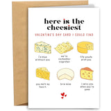 Humorous Valentine'S Day Greeting Card For Him Her, Witty Cheesy Valentines Day Card For Husband Wife, Sweet Cheese Pun Valentines Day Card For Boyfriend Girlfriend