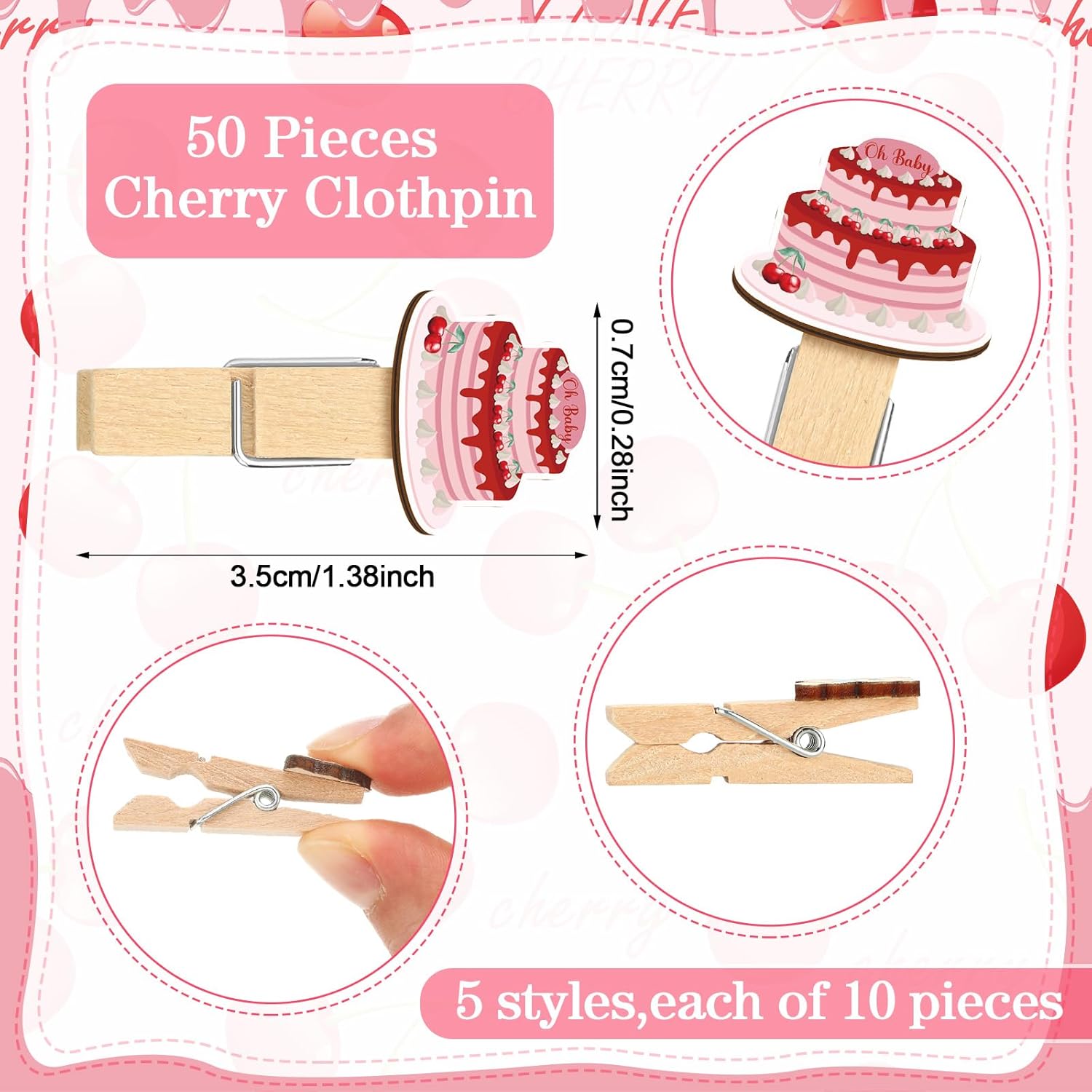 321 Cherry Baby Shower Decorations Games Supplies Pink She'S The Cherry On Top Baby Shower Games Themed Don'T Say Sign For Cherries Themed Gender Reveal Birthday Party Decorations Supplies
