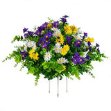 20” Artificial Daisy Topiary Outdoor Plant, Uv Resistant Faux Daisy Flowers, Outdoor Plants For Porch Decorations, Garden, Patio, Yard & Front Door Planters