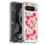 Pixel 9 Pro XL Cute Case, Clear Non-Yellowing, Shockproof - Watercolor Flower