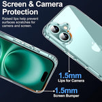 iPhone 16 Clear Case, Anti-Yellowing, Non-Slip, Shockproof, Slim, Cute 6.1"