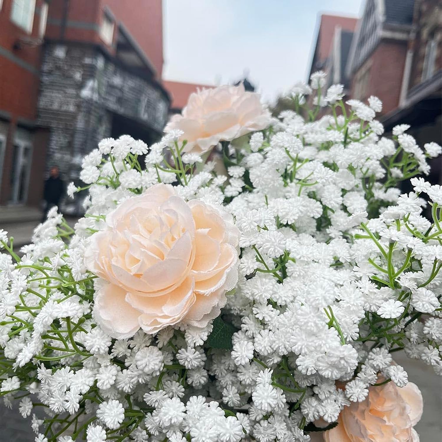 24Pcs Artificial Gypsophila Flowers Fake Flowers Real Touch Fake Flowers For Wedding Party Diy Home Garden Decoration