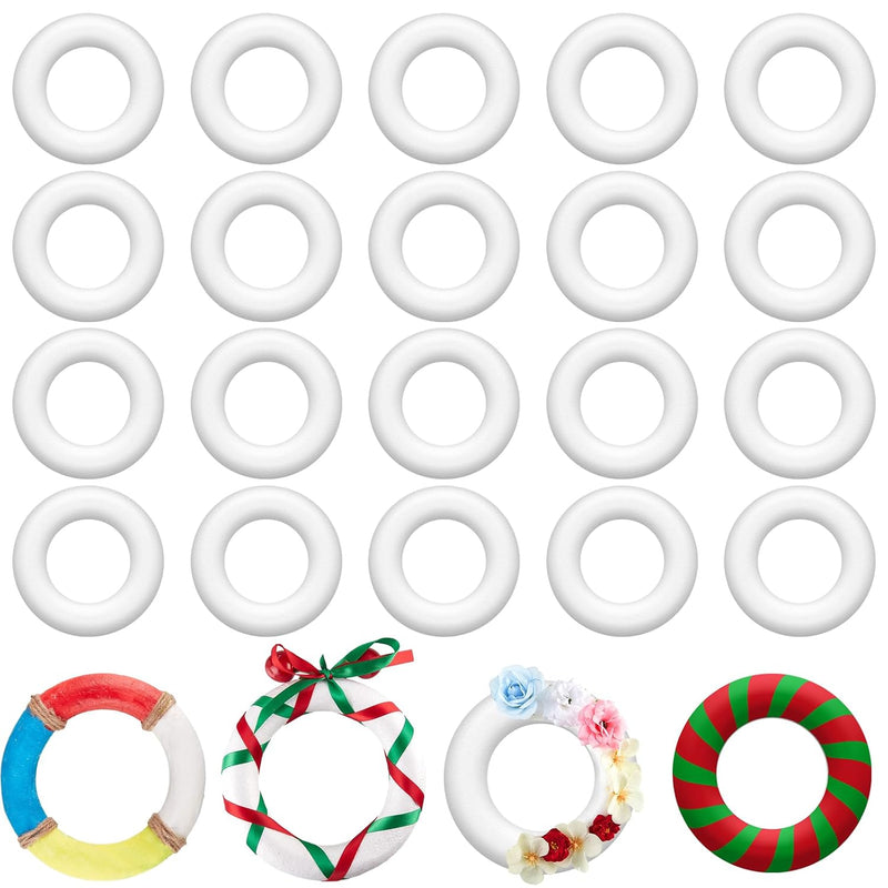 36 Pcs Foam Wreath Form Small Polystyrene Foam Rings For Christmas Crafts Roun