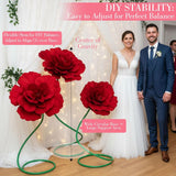 2 Pcs 5 Ft Large Rose Flowers Giant Artificial Roses Valentine Standing Huge Handcrafted Flowers For Window Reception Banquet Ceremony Floral Decor Garden Hotel Office Birthday Wedding Party