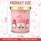 Valentine'S Day Candle - Gnome Candle Strawberry Scented Birthday Anniversary Romantic Valentines Candles Gift For Him Her Girlfriend Wife Boyfriend (Iloveyou)