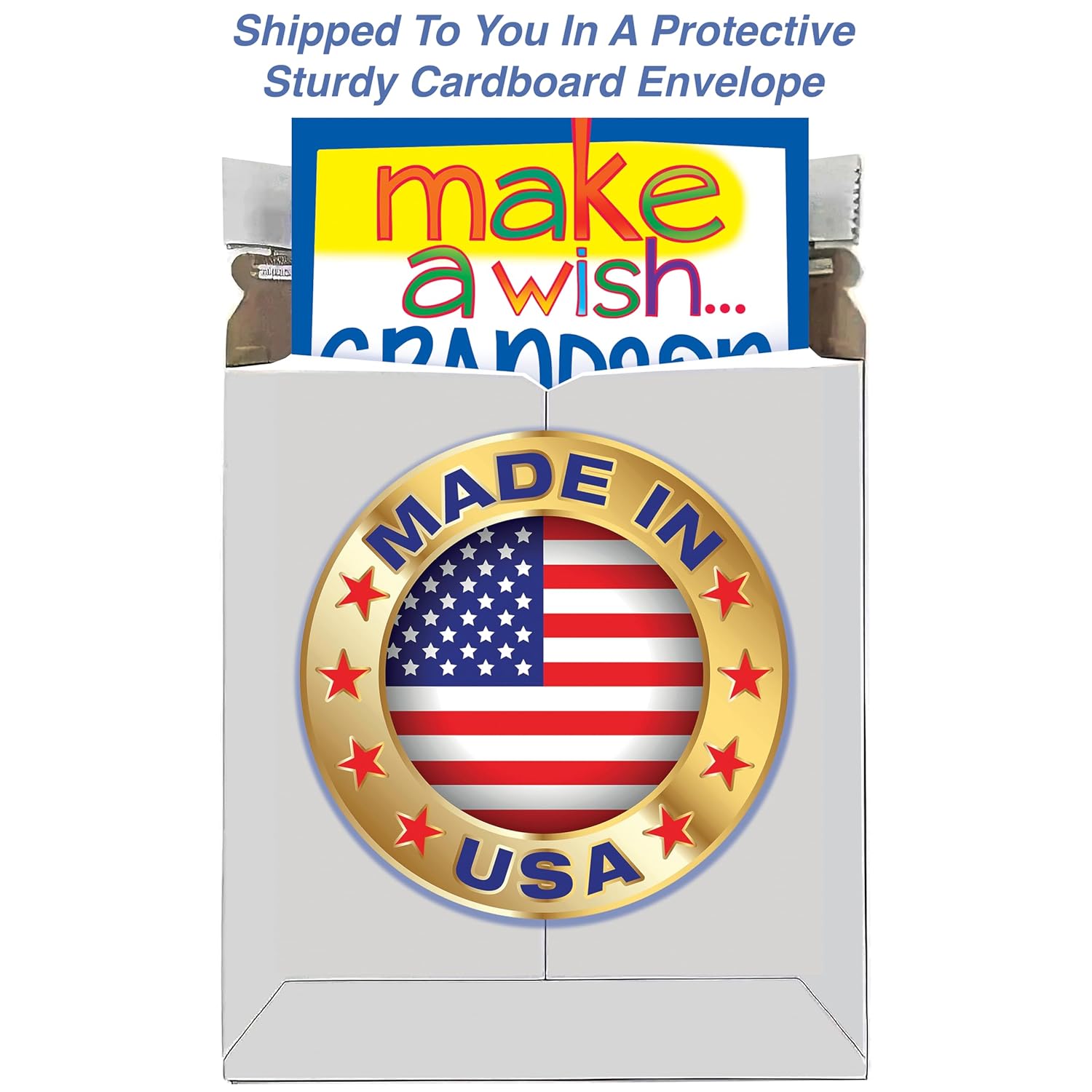 Birthday Card For Grandson - Made In Chicago - Excellent Card Stock, Envelope Included - Perfect Size: Opens To A Generous 10?×7.75? - Packaged In Extra Sturdy Mailer - 95780