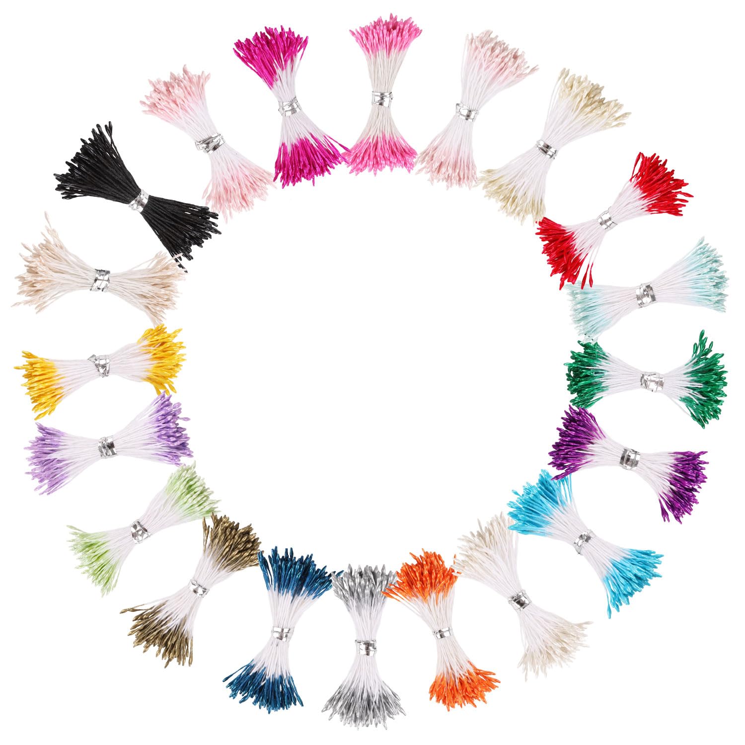 2000Pcs Flower Stamens For Crafts, 1Mm Artificial Pearl Floral Pistil For Diy Floral Picks Card Scrapbook Flower Buds Craft Making Wedding Decoratiaon