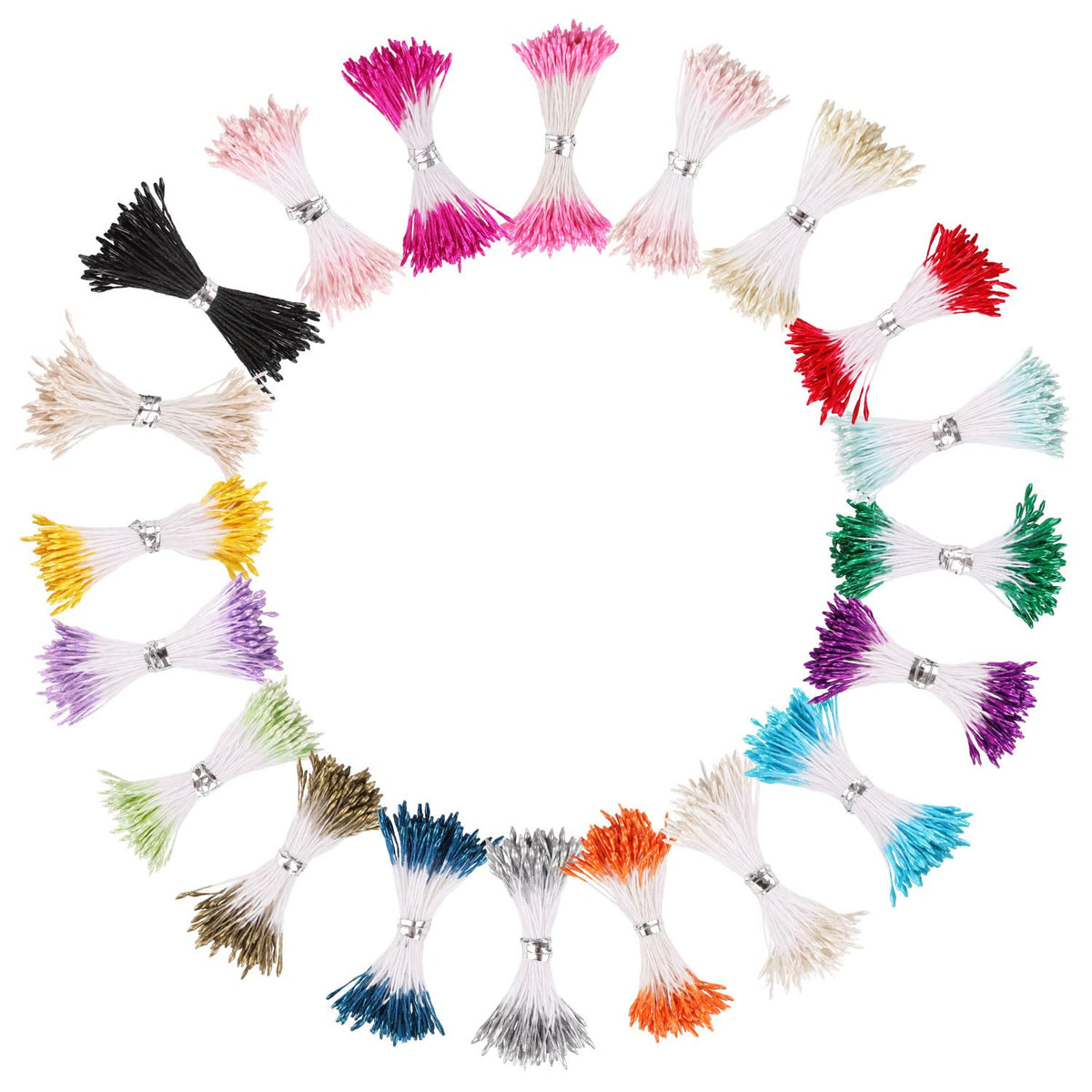 2000Pcs Flower Stamens For Crafts, 1Mm Artificial Pearl Floral Pistil For Diy Floral Picks Card Scrapbook Flower Buds Craft Making Wedding Decoratiaon