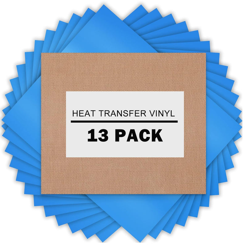 Heat Transfer Vinyl Bundle:13Pack 12" X 10" Pu Htv Vinyl For Shirts,La