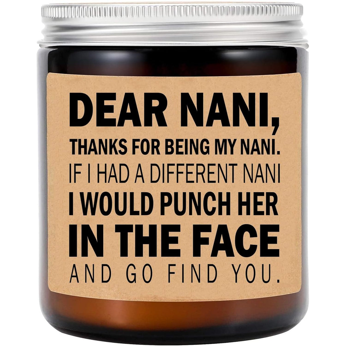 Nani Candle-Nani Gifts From Grandkids-I'D Punch Another In The Face-Fun Gag For Her-Mother'S Day Candle-Lavender Scented Candles,8Oz