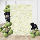 12Pcs Flower Wall Panel Backdrop 3.5X4.6Ft 3D Artificial Flower Wall Hydrangea Flower Backdrop Floral Background For Wedding Party Birthday Home Photo Decor