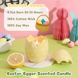 Easter Eggs Candle, Lemon Scented Candle, Easter Decorations, Easter Gifts For Women,Yellow,8.5Oz