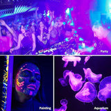 4 Pack 100W LED Black Lights IP66 Waterproof Plug In Blacklight Flood Lights for Glow Party